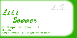 lili sommer business card